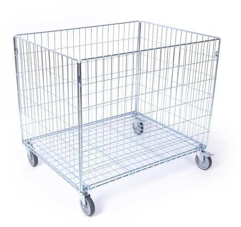 Kwull GmbH mkr4404 K Korb mit Leggings und Rollen, verzinkt, 835 mm x 625 mm x 740 mm Dimension