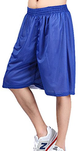 Hoerev Herren Reversible Sport Basketball Shorts, Keine Taschen