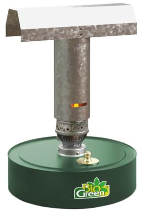 Bio Green - Warmax-Power 4, Riscaldatore a paraffina, per serre, colore: Verde/Argento