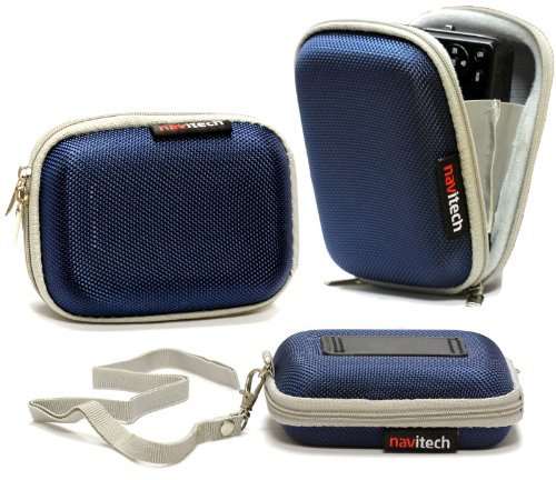 Navitech Blue Water Resistant Hard Digital Camera Case Cover Compatible with The Canon IXUS 160 / IXUS 165 / IXUS 170 / IXUS 145 / IXUS 150 / IXUS 155 / PowerShot N2