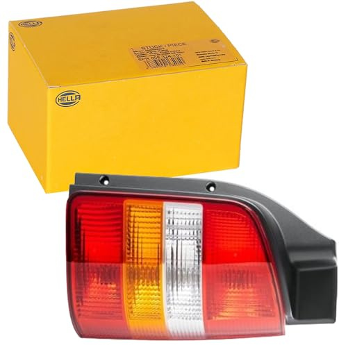 HELLA 2SK 008 579-121 Heckleuchte - Glühlampe - gelb/glasklar/rot - rechts - für u.a. VW T5 Box (7Ha, 7Hh, 7Ea, 7Eh) | Kompatibel mit: VW TRANSPORTER T5 Kasten