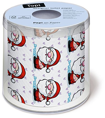 Toilettenpapier bedruckt Rolls of Toilet with Choice of Christmas Themes.