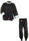 Ju-Sports Kung Fu Anzug Schwarz/Weiß, Cotton 180 I Solider Kampfanzug im klassischen Schnitt I Mit Kordelknöpfen & Bündchenhose mit Elasikbund I 100% Baumwolle