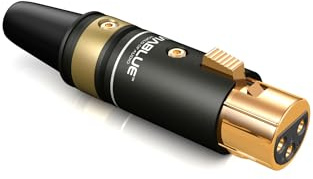 VIABLUE T6s XLR Buchse * weiblich/Female * rot/red * 24 Karat echtvergoldet * Vollmetallgehäuse * high-end Steckverbindungen * 1 Stück