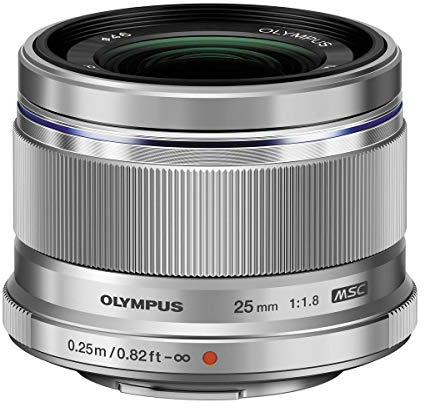 OM SYSTEM Olympus M.Zuiko Digital 25mm F1.8 Silver for Micro Four Thirds System Camera, Compact Design, Beautiful Bokeh, Bright