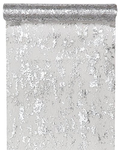 Santex Bordslöpare fantasiglänsande, polyester silver
