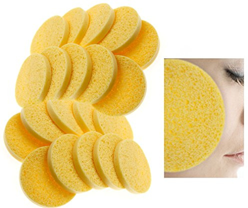 Nuove 20 x spugna viso in cellulosa spugna naturale per la pulizia del viso