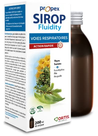 LABORATOIRES ORTIS - PROPEX SIROP Fluidity 200ml - Voies respiratoires dégagées - Défenses naturelles - Thym - Action rapide