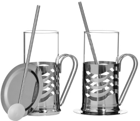 Premier Housewares Cusco Irish Coffee Set, 6-Piece, Stainless Steel