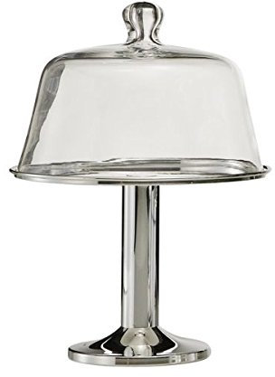Alzata Tonda Provence con Campana Argentato Argento Sheffield cod.5021633G cm 36h diam.27,5 by Varotto & Co.