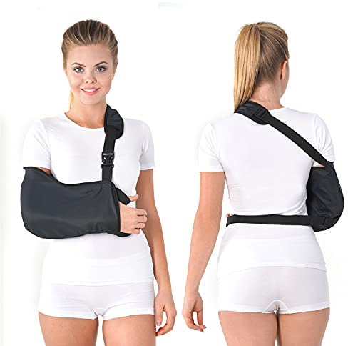 Armschlinge mit Druckknopfverschluss weich gepolstertem Schultergurt Medium Schwarz