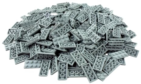 Lego® Classic 3020 2x4 Platten hellgrau - 50 Stück Bausteine - Ideal für Kreative Bauvorhaben und Lego® Projekte