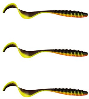 3 STK Wurm Twister Softbaits 13 cm Gummiköder Barsch Kunstköder Angelköder Hecht