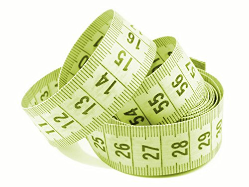 5 måttband gul 150 cm inklusive förvaringsburk, skräddarmåttband, bandmått
