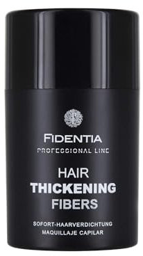 Fidentia Premium Schütthaar zur Haarverdichtung & Ansatzkaschierung | 10g Haarpuder | 100% natürlich & vegan aus Baumwolle - Mittelbraun