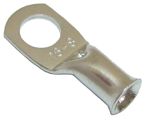 All Trade Direct 6 Copper Tube 16Mm X 8Mm Lug Battery Starter Cable Welding Crimp Terminal Ring