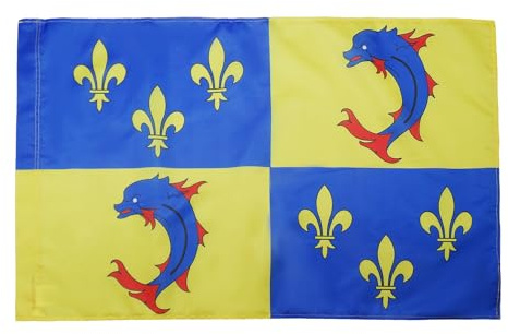 AZ FLAG Drapeau Province du Dauphiné 150x90 cm Polyester 100D Fourreau | Usage intérieur et extérieur Drapeau décoratif français coutures doubles et bords renforcés avec fourreau pour mât
