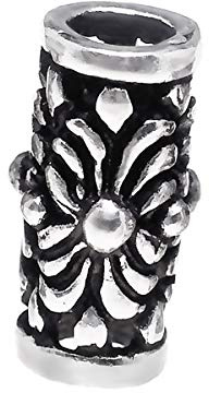 NKlaus Bijoux de cheveux médiévaux Perle de barbe SKADI 925 argent sterling Perle bouclée 6392