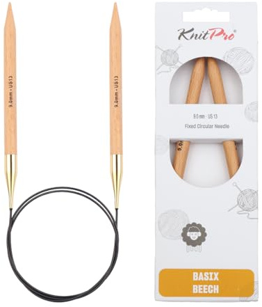 KnitPro K35346 Rundstricknadel, Braun, 100 cm x 9 mm