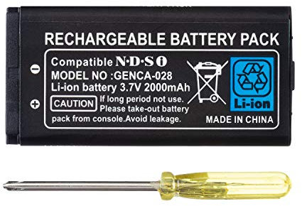 OSTENT 840mAh Batteria Ricaricabile agli ioni di litio + Kit di Strumenti per Nintendo DSi NDSi