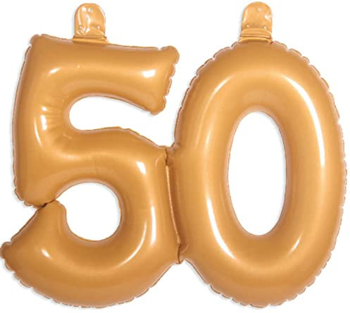 Folat Inflable Número 50 Oro, Color Dorado (20050)