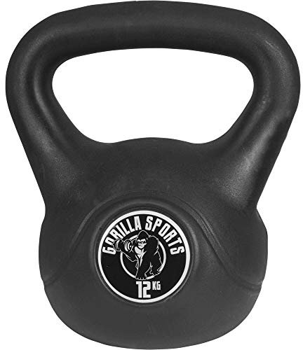 GORILLA SPORTS® Kettlebell - Einzeln 2kg - 20kg oder Set 17kg, 24kg, 30kg, 110kg, 113kg mit/ohne Ablage, Kunststoff - Kugelhantel, Kugelgewicht, Schwunghantel, Gewichten, Fitness, Krafttraining