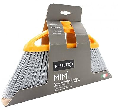 Perfetto Mimì Scopa per Interni/Esterni, Plastica, Zucca/Ghiaccio, 33x3.5x18.0 cm