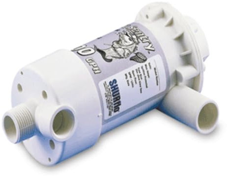 SHURFLO 800 GPH Livewell Aerator Pump; 3/4 Dia. Inlet, Dual 3/4 Dia. Outlet,Beige