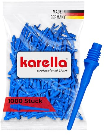 Karella Dartspitzen Kunststoff 1.000 St. Original KeyPoint, Profi Softdart Ersatzspitzen für elektronische Dartscheiben, Made in Germany, formstabil und langlebig.