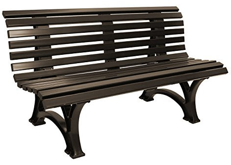 Gartenbank 3-sitzer 150cm, Kunststoff braun, wetterfest, Outdoor