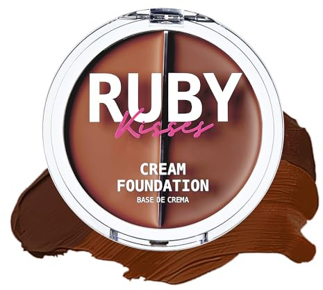 Ruby Kisses 3D Face Creator Cream Foundation & Concealer, 12 Hours Long Lasting, Medium to Full Coverage, Non-Greasy, Ideal for Makeup & Contour Palette (Level 15)
