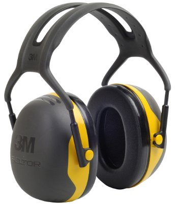 3M PELTOR Hearing Protection Earmuffs, X Series X2A, Over the Head Headband, NRR 24 dB, Pack of 1, Construction, Manufacturing, Maintenance, Automotive, Woodworking, Black/Yellow