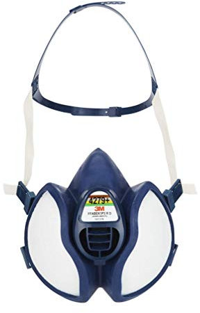 3M 4279PT Respiratore per Gas e Vapori a Semimaschera, Maschera Protettiva con Filtri Antigas e Antipolvere per Sostanze Tossiche, Blu, Protezione FFP2, Certificato EN Sicurezza, 1 Pezzo
