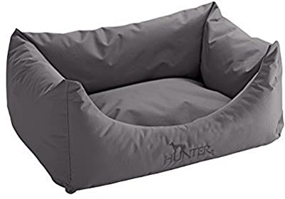 HUNTER Hundesofa GENT ANTIBAKTERIELL, In- und Outdoorgebrauch, textilveredelt, wasser- & schmutzabweisend, antibakteriell, bauschig, hoher Rand, Bezug waschbar, Farbe: grau, Farbe: L