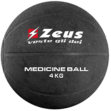 Zeus Medicinsk boll 1-2/3/4–5kg Gym Fitness Träning Kroppsbyggande (4 kg)