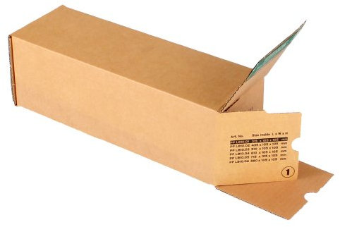progressPACK Universalversandhülse Premium PP LB10.01 aus Wellpappe, DIN A3, 315 x 105 x 105 mm, 10-er Pack, braun