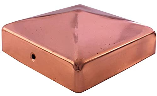 Baumarktplus 1x STK Pfostenkappe Kupfer 91 x 91 mm Pyramide 9 x 9 cm