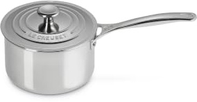 Le Creuset Evolution Casseruola in Acciaio Inox a 3 Strati con Coperchio e Manico, diametro 18 cm, 2.8 L