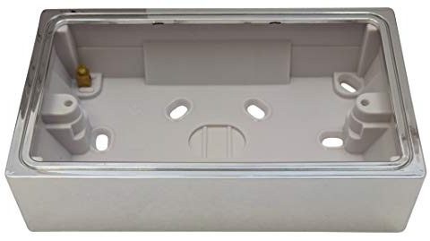 G&H 710C 2 Gang Polished Chrome Surface Mounted Double 35mm Pattress Box