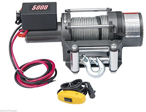 Electric Vehicle Truck Boat Mounted Tow Recovery Winch 12vDC 5000LBS (2272kgs)