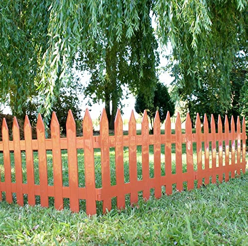 3,2m ZIERZAUN 27cm hoch terrabraun Zaun Gartenzaun Friesenzaun Gartendeko