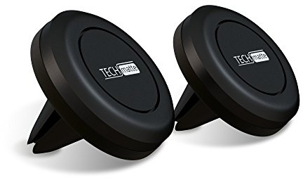 TechMatte Magnetic Car Phone Mount (2-Pack) - Universal Air Vent Magnetic Phone Mount Holder (2-Pack, Black)