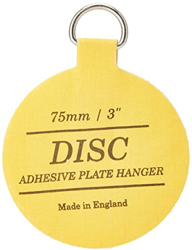 Disc 14226 75mm Adhesive Plate Hanger, Yellow