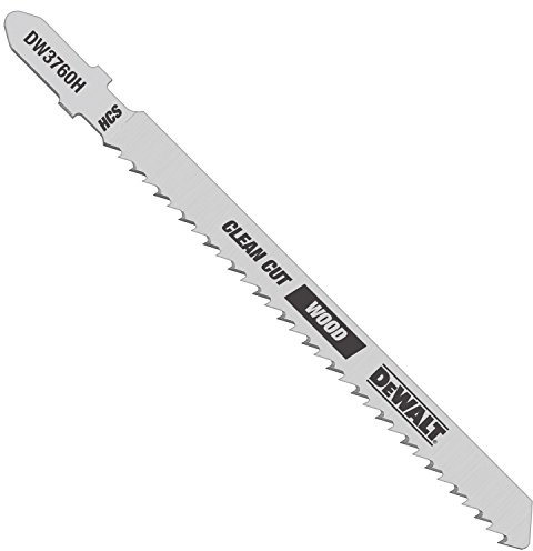 DEWALT DW3760-5 4-Inch 10TPI Fine Finish Wood Cut T-Shank Jig Saw Blade (5-Pack)