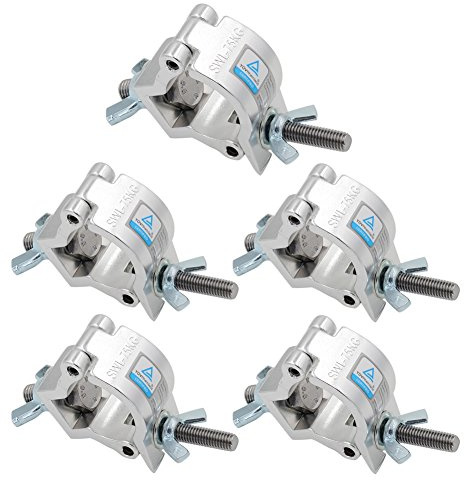 Truss Clamp-JLTPH 5PCS Heavy Duty 32-35mm Stage Light Hook Clamp/Speaker Stands Moving Head Light Par Light Truss Clamps/Aluminum Alloy Finish