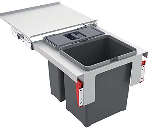 Franke Sorter Garbo 45-2 avfallsorter avfallshanterare avfallsuppsamlare grå, 41,2 x 39,9 x 36 cm