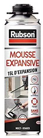 Rubson Mehrzweck-Schaumstoff, Pistolenform, Polyurethanschaum für Isolierung, Abdichten und Versiegelung, ultraweiß, 15 Liter Ausdehnung