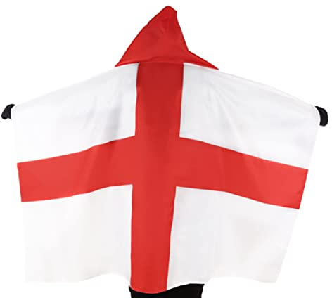 Toyland® Adult Size St George's Cross England Flag Cape - Euros & World Cup - Football Supporters Cape - English Party Decorations