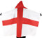 Toyland® ADULT ST GEORGE CROSS ENGLAND FLAG CAPE - 2022 WORLD CUP - FOOTBALL SUPPORTERS CAPE