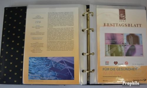 Prophila Collection BRD (BR.Deutschland) 2001 ETB Ersttagsblatt kompletter Jahrgang in sauberer Erhaltung in Album der deuts (Briefmarken für Sammler)